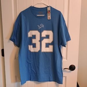 NWT Mens Detroit Lions XL NFL T-Shirt with Number 32 Branch CSA